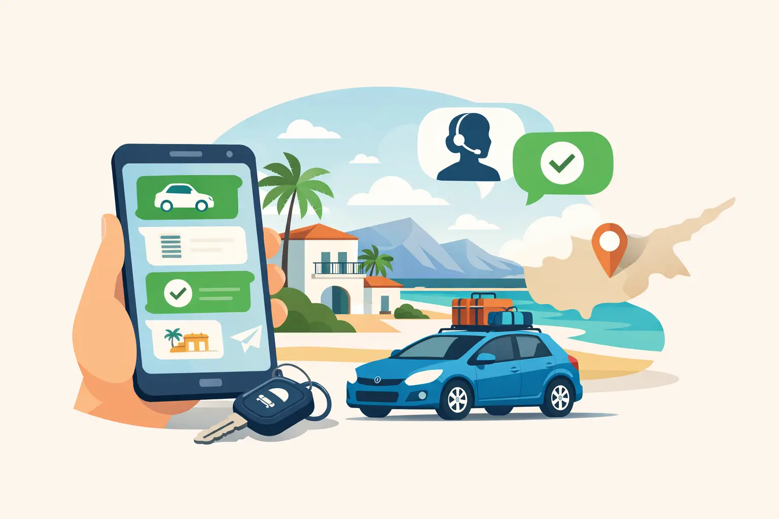 How to Book Rental by WhatsApp in Cyprus