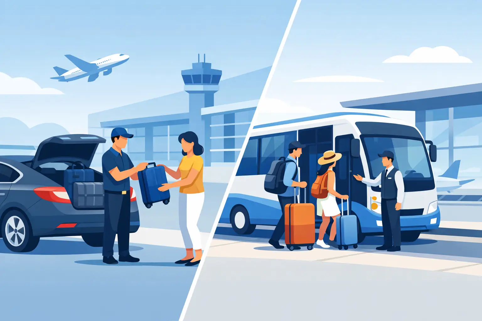 Airport Delivery Versus Shuttle Pickup Compared